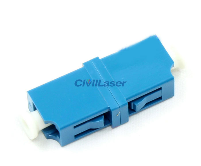 Symmetrical Type Azul Singal Mode Singal Core Plastic LC Fiber Optic Adapter